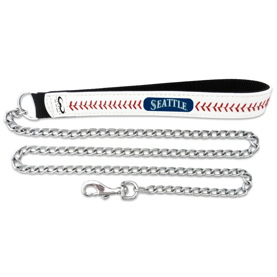 Seattle Mariners Leather Baseball Seam Leash - staygoldendoodle.com