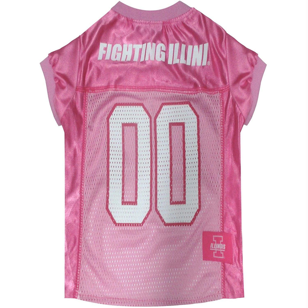 Illinois Fighting Illini Pink Pet Jersey - staygoldendoodle.com