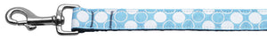 Diagonal Dots Nylon Collar Baby Blue 1 Wide 6ft Lsh