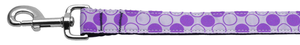 Diagonal Dots Nylon Collar Lavender 1 Wide 6ft Lsh