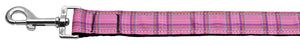 Plaid Nylon Collar Pink 1 Wide 4ft Lsh