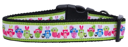 Easter Birdies Nylon Dog Collar Xl