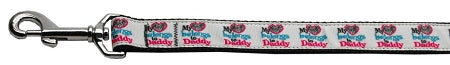 My Heart Belongs To Daddy Nylon 1 Wide 4ft Leash