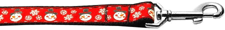 Snowmen Nylon Dog Leash 3/8 Inch Wide 4ft Long