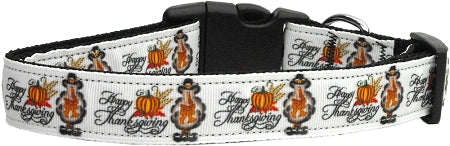 Happy Thanksgiving Dog Collar Large