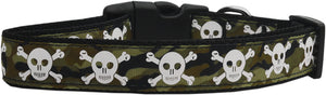 Camo Skulls Nylon Cat Collar