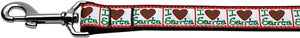 I Heart Santa Nylon Dog Leash 3/8 Inch Wide 4ft Long