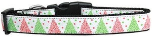 Fancy Schmancy Christmas Tree Nylon Dog Collar Medium