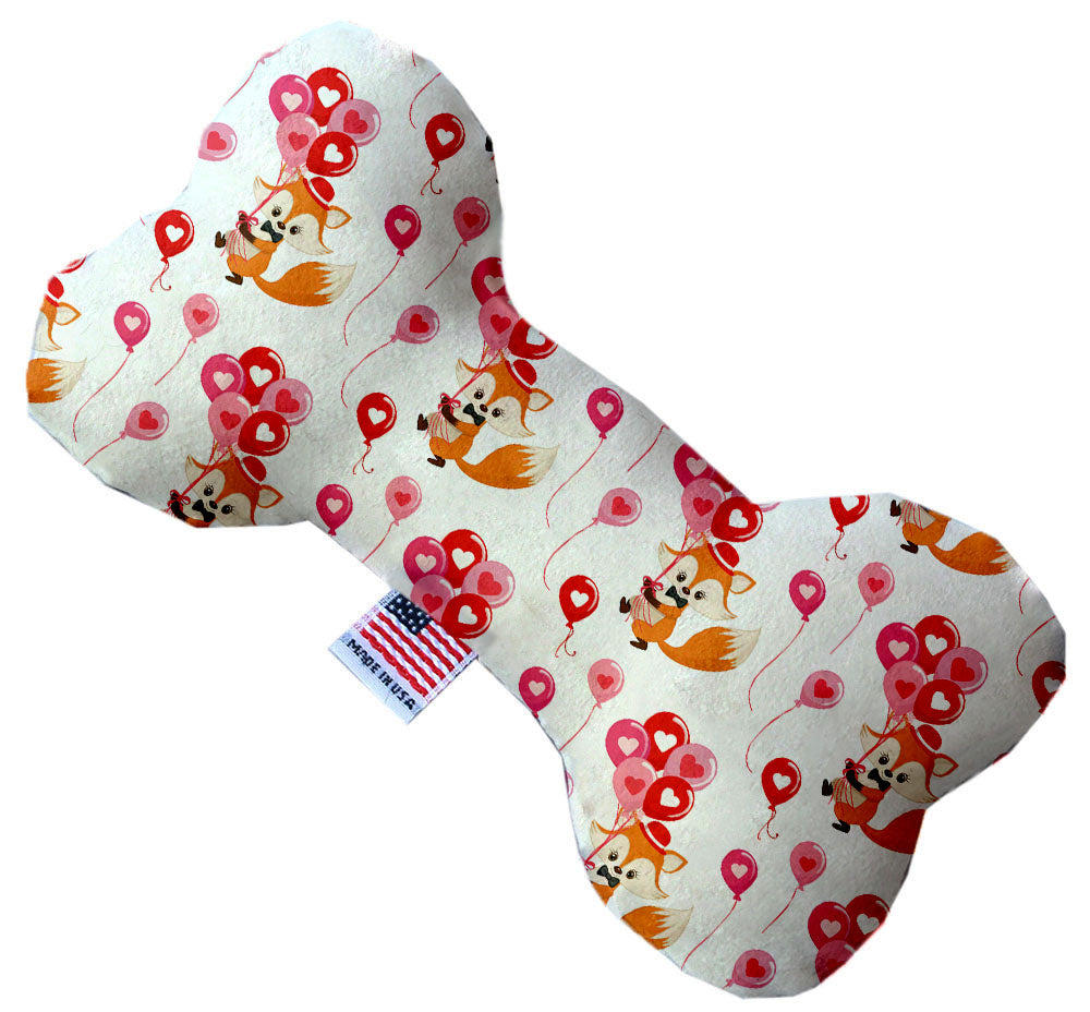 Fox Balloons 10 Inch Canvas Bone Dog Toy