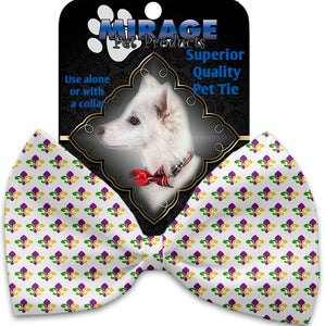 Mardi Gras Fleur De Lis Pet Bow Tie