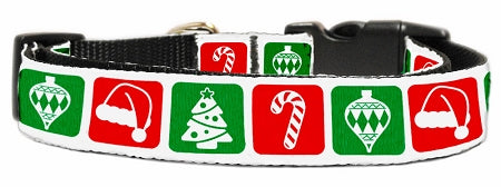 Timeless Christmas Nylon Ribbon Collar Large
