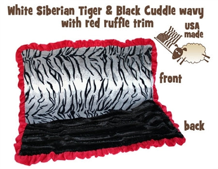 White Siberian Tiger 1/2 Size  pet Blanket