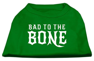 Bad To The Bone Dog Shirt Emerald Green Xs - Stay Golden Doodle