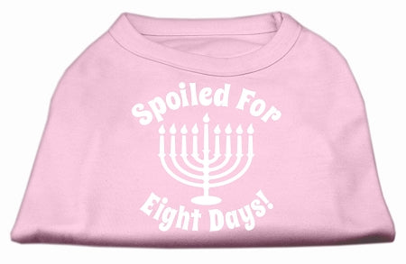 Spoiled For 8 Days Screenprint Dog Shirt Light Pink Xs