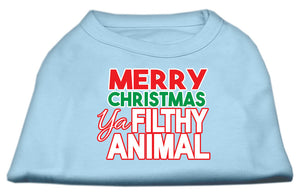 Ya Filthy Animal Screen Print Pet Shirt Baby Blue Xxl