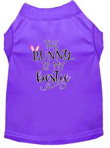 Bunny Is My Bestie Screen Print Dog Shirt Purple Xxxl