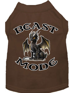 Beast Mode Dragon Screen Print Dog Shirt Brown Xxl (18)