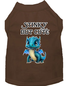 Stinky But Cute Dragon Screen Print Dog Shirt Brown Xxl (18)