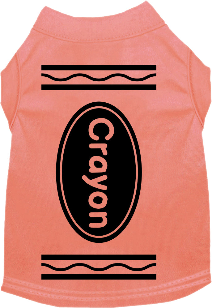 Crayon Costume Screen Print Dog Shirt Peach Size 6x
