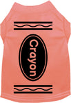 Crayon Costume Screen Print Dog Shirt Peach Size 6x