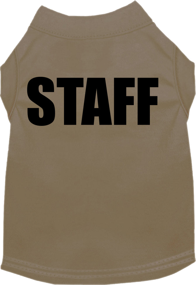 Staff Costume Screen Print Dog Shirt Tan Size 5x