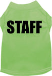 Staff Costume Screen Print Dog Shirt Lime Green Size Xxl