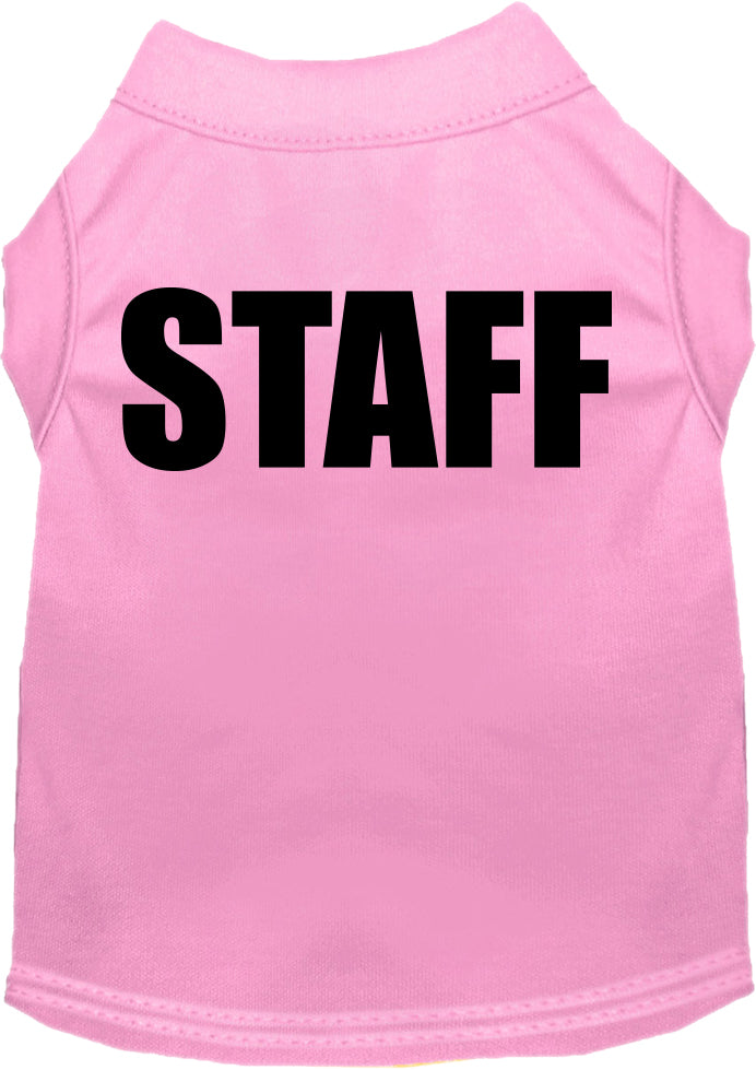 Staff Costume Screen Print Dog Shirt Light Pink Size Xxl