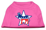 Democrat Screen Print Shirts Bright Pink Xs