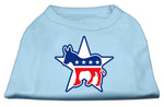 Democrat Screen Print Shirts Baby Blue Xxxl