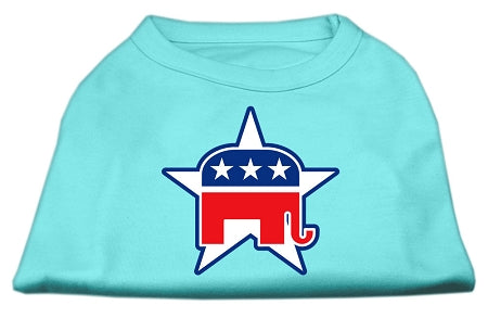 Republican Screen Print Shirts Aqua Xs