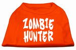 Zombie Hunter Screen Print Shirt Orange Sm