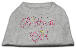 Birthday Girl Rhinestone Shirt Grey Xxxl