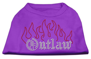 Outlaw Rhinestone Shirts Purple Xxxl