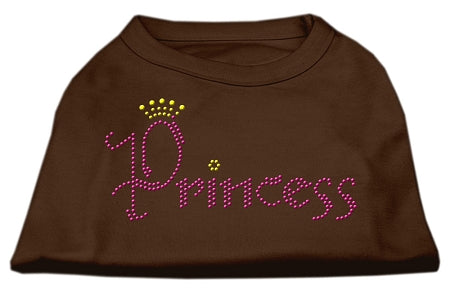 Princess Rhinestone Shirts Brown Xl