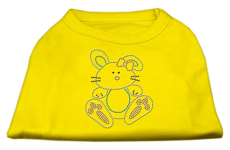 Bunny Rhinestone Dog Shirt Yellow Xs