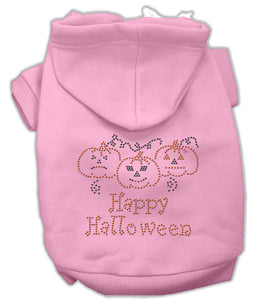 Happy Halloween Rhinestone Hoodies Pink M