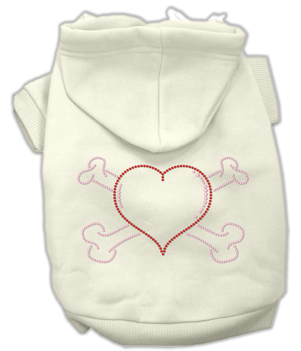 Heart And Crossbones Hoodies Cream Xxl