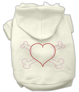 Heart And Crossbones Hoodies Cream Xxl