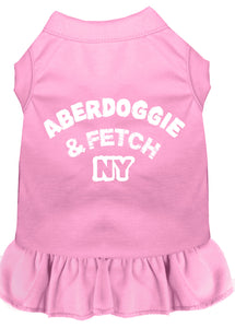 Aberdoggie Ny Screen Print Dress Light Pink Sm