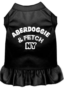 Aberdoggie Ny Screen Print Dress Black Xs