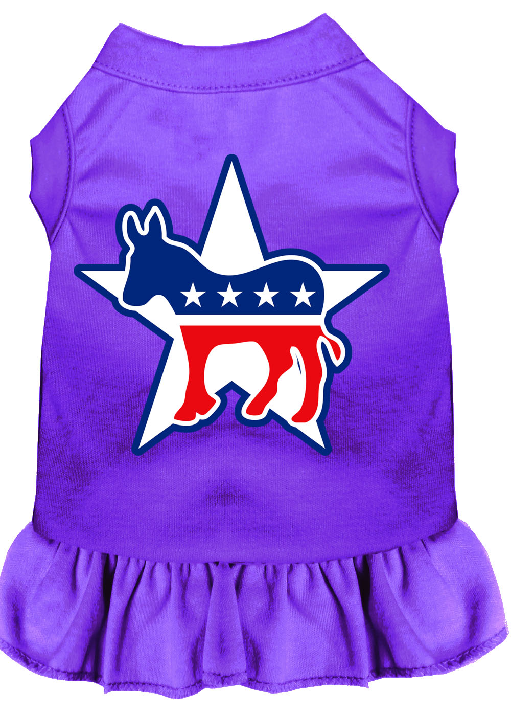 Democrat Screen Print Dress Purple Sm