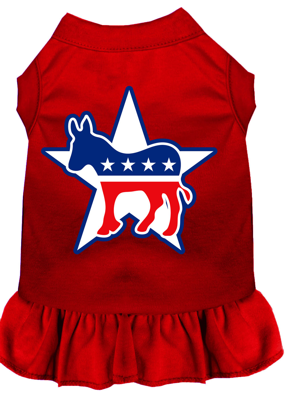 Democrat Screen Print Dress Red Xl