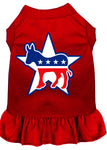 Democrat Screen Print Dress Red Xl