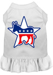 Democrat Screen Print Dress White Xl
