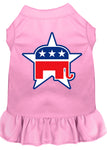 Republican Screen Print Dress Light Pink Sm