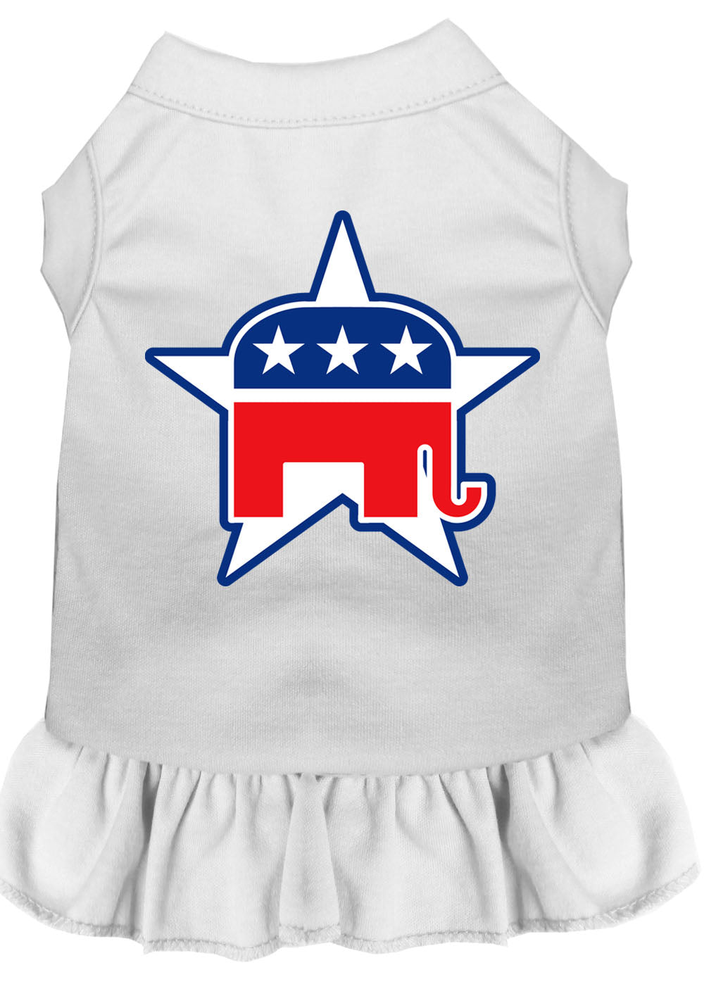 Republican Screen Print Dress White Sm