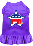 Republican Screen Print Dress Purple Xxl