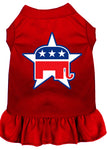 Republican Screen Print Dress Red Xxl