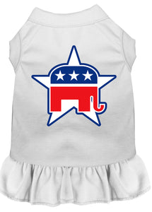 Republican Screen Print Dress White Xxl