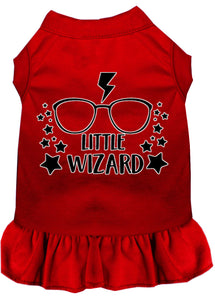 Little Wizard Screen Print Dog Dress Red Xxxl